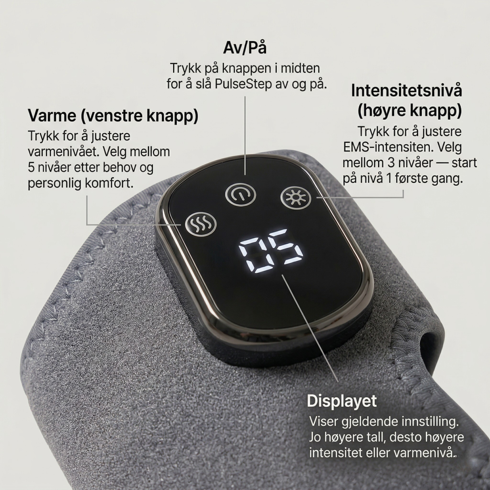 PulseStep -  Elektrisk Oppvarmet Fotmassasje